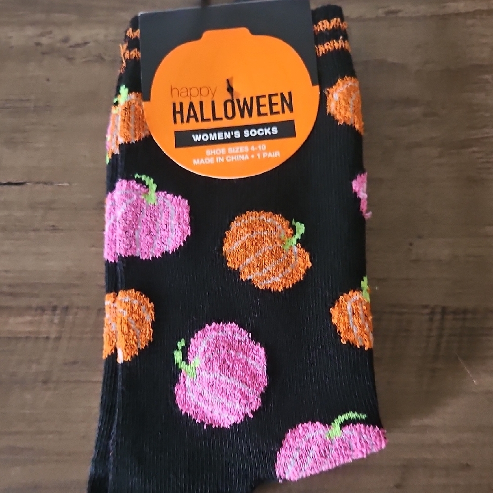 Halloween Women's Socks with Pumpkins